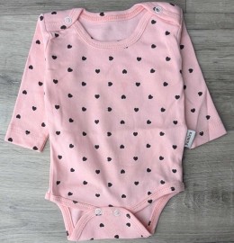 Боді Nayinom "❤️"  рожевий, дівчинка 0-3-6-9 місяців
