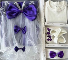 Комплект Baby Biss "Бантики" фиолетовый, девочка 3-6 месяцев