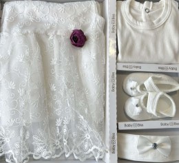 Комплект Baby Biss "Розочка" белый, девочка 3-6 месяцев