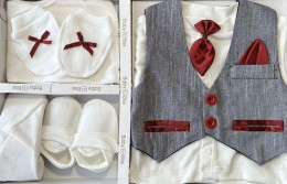 Комплект Baby Biss "Джентльмен" серый, мальчик 0-6 месяцев