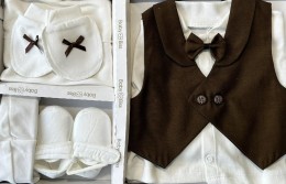 Комплект Baby Biss "Classic" коричневый, мальчик 0-3 месяцев