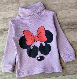 Водолазка "Мишка" фіолетовий(бузковий), дівчинка 1-3-5-7-9 років