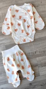 Комплект "Ведмежата 2" білий, унісекс 0-3 місяців