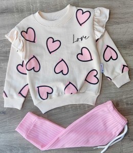 Костюм Benzer "Сердечка" рожевий, дівчинка 9-12-18 місяців