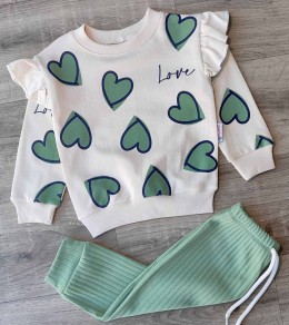 Костюм Benzer "Сердечка" зелений, дівчинка 9-12-18 місяців