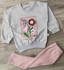 Костюм Anilco "Pario" серый, девочка 6-12-18-24 месяцев