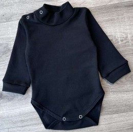 Боді «Однотонний» чорний, унісекс 6-9-12-24 місяців