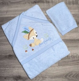 Полотенце Ramel "Лисенок"  голубой, мальчик 100*100