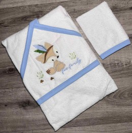 Полотенце Ramel "Лисенок"  голубой 2, мальчик 100*100