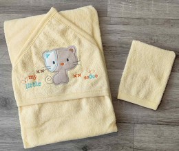 Полотенце Ramel "Котик"желтый, унисеск 100*100