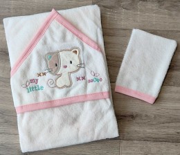 Полотенце Ramel "Котик" розовый 2, девочка 100*100