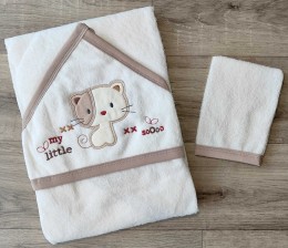 Полотенце Ramel "Котик" бежевый, унисекс 100*100