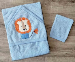 Полотенце Ramel "Левеня" голубой, мальчик 100*100