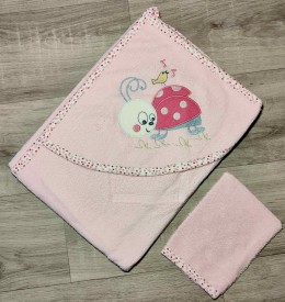 Полотенце Ramel "Божья коровка" розовый,девочка 80*80