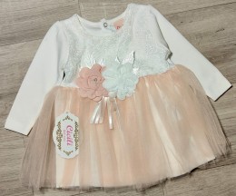 Сукня "Flower" персиковий, дівчинка 9-12-18 місяців