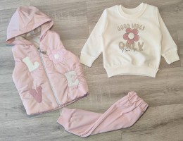 Костюм Partner "Love" рожевий, дівчинка 9-12-18-24 місяців