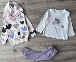 Костюм Partner "Love You" фіолетовий, дівчинка 9-12-18-24 місяців