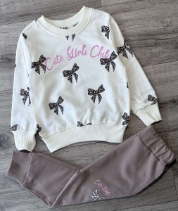 Костюм Partner "Cute Girls Club" коричневий, дівчинка 9-12-18-24 місяців