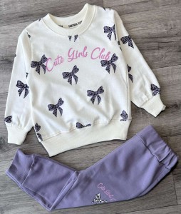 Костюм Partner "Cute Girls Club" фіолетовий, дівчинка 9-12-18-24 місяців