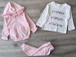 Костюм Partner "I❤️Flower" персиковий, дівчинка 9-12-18-24 місяців