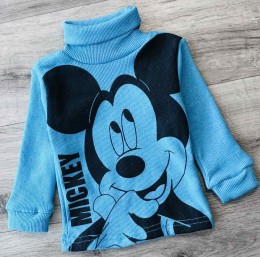 Водолазка "Мышка" голубой, мальчик 1-3-5-7-9 лет