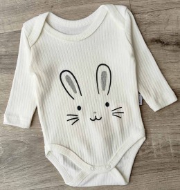 Боді Findik "Зайчик" білий, дівчинка 3-6-9-12-18 місяців