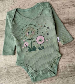 Боді Findik "Одуванчики" зелений, дівчинка 3-6-9-12-18 місяців
