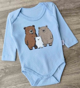 Боди Findik "Bear cubs" блакитний, хлопчик 3-6-9-12-18 місяців
