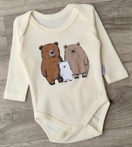 Боди Findik "Bear cubs" молочний, унісекс 3-6-9-12-18 місяців