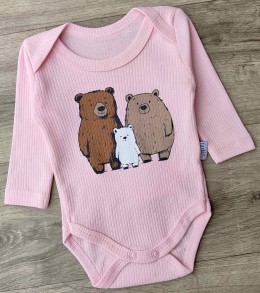 Боди Findik "Bear cubs" рожевий, дівчинка 3-6-9-12-18 місяців