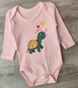 Боди Findik "Черепаха" персиковий, дівчинка 3-6-9-12-18 місяців
