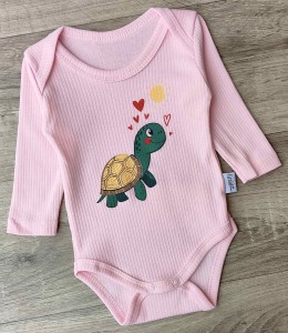 Боди Findik "Черепаха" рожевий, дівчинка 3-6-9-12-18 місяців