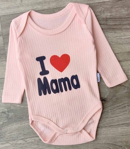 Боди Findik "I love mama" персиковий, дівчинка 3-6-9-12-18 місяців