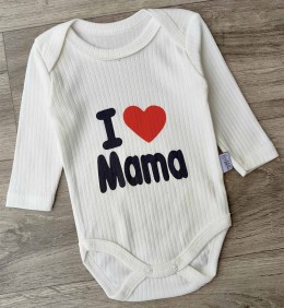 Боди Findik "I love mama" белый, унисекс 3-6-9-12-18 месяцев