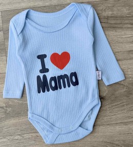 Боди Findik "I love mama" блакитний, хлопчик 3-6-9-12-18 місяців
