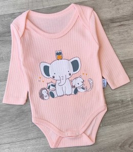 Боді Findik "Слоненя" персиковий, дівчинка 3-6-9-12-18 місяців