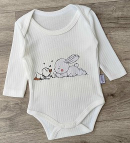 Боди Findik "Зайчик+каченя" білий, унісекс 3-6-9-12-18 місяців