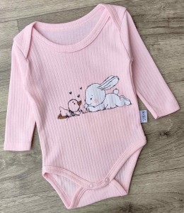 Боди Findik "Зайчик+каченя" рожевий, дівчинка 3-6-9-12-18 місяців
