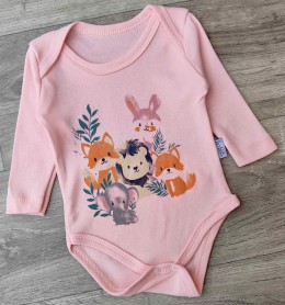 Боди Findik "Зверьки", персиковый, девочка 3-6-9-12-18 месяцев
