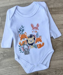 Боди Findik "Зверьки", белый, унисекс 3-6-9-12-18 месяцев