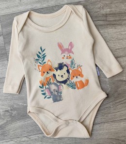 Боди Findik "Зверьки", бежевый, унисекс 3-6-9-12-18 месяцев