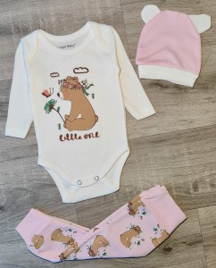 Комплект Findik "Little one", рожевий, дівчинка 3-6-9 місяців