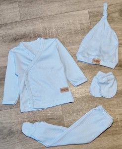 Комплект Findik "Однотонний" блакитний, хлопчик 3 місяців