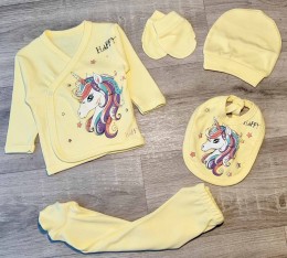 Комплект Findik "Unicorn", жовтий, дівчинка 3 місяці
