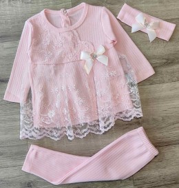 Комплект Findik "Бантик", розовый, девочка 3-6-9  месяцев