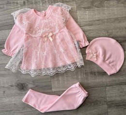 Комплект Findik "Ромашки", персиковый, девочка 3-6-9  месяцев