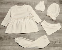 Комплект Findik "Bow", молочный, девочка 3 месяца