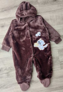 Человечек "Кошка+мишенок" коричневый, мальчик 6-9-12 месяцев