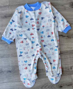 Человечек «Машинки» белый, мальчик 0-3-6 месяцев