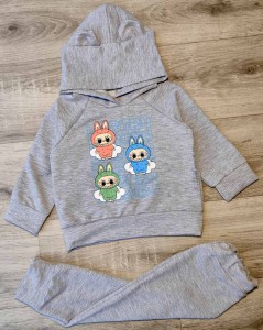 Костюм "Лабубу" сірий, хлопчик 9-12-24-36  місяців